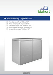 biohort HighBoard 160 Assembly Manual