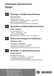 Becker Centronic VarioControl VC581 Assembly And Operating Instructions Manual