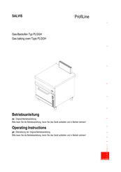 Salvis ProfiLine PLGGH Series Operating Instructions Manual