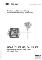 Baumer HEAG 172 Installation And Operating Instructions Manual