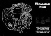 Lombardini 5LD930=4 Use & Maintenance