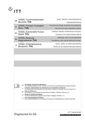 ITT VOGEL TVS 8.2 Series Installation, Operation And Maintenance Instructions