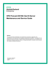 HPE ProLiant DX190r Gen10 Maintenance And Service Manual