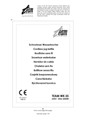 Team WK 35 Operating Instructions Manual