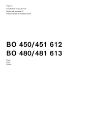 Gaggenau BO 450 612 Installation Instructions Manual