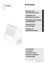 Dimplex FW 550S Installation And Operating Instructions Manual