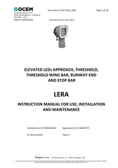 OCEM LERA Instruction Manual For Use, Installation And Maintenance