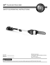 DR PULSE 62V POLE SAW Safety & Operating Instructions Manual