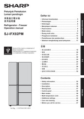Sharp SJ-IFX92PM Operation Manual