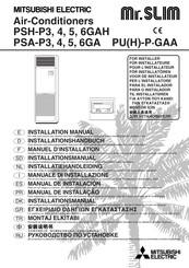 Mitsubishi Electric Mr. SLIM PSH-P4GAH Series Installation Manual