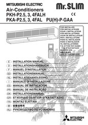 Mitsubishi Electric Mr. SLIM PKH-P4FALH Series Installation Manual