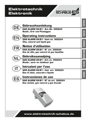 Elektrotechnik Schabus GAS ALARM GX-B1 Operating Instructions Manual