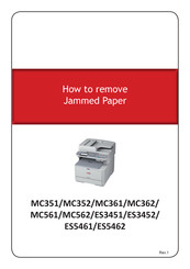 Oki MC562 How To Remove Jammed Paper