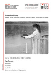 burkle AquaSampler Directions For Use Manual