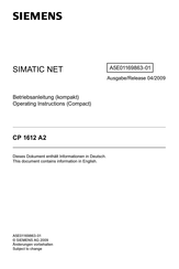 Siemens CP 1612 A2 Operating Instructions Manual