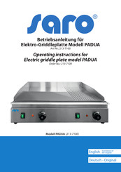 saro PADUA Operating Instructions Manual