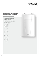 clage BASITRONIC CDX 11-U Installing Instructions For The Professional