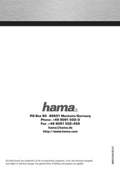 Hama Traveldrive 1000&1 Quick Reference