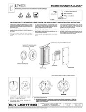 B-K Lighting PM4RM ROUND CAMLOCK Safety And Installation Instructions Manual