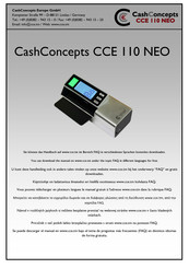 CashConcepts CCE 110 NEO Quick Start Manual