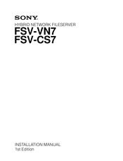 Sony FSV-CS7 Installation Manual