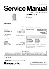 Panasonic SB-WA1000E Service Manual