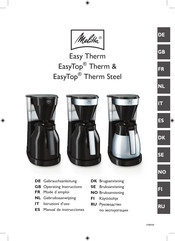 Melitta Easy Therm 1023-05 Operating Instructions Manual