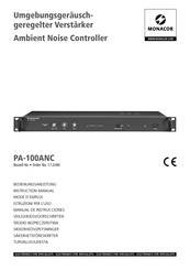 Monacor PA-100ANC Instruction Manual