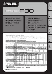 Yamaha PSS-F30 Owner's Manual