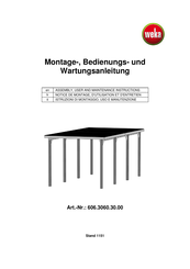 Weka 606.3060.30.00 Assembly, User And Maintenance Instructions