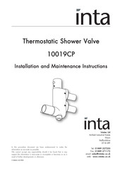 Inta 10019CP Installation And Maintenance Instructions Manual
