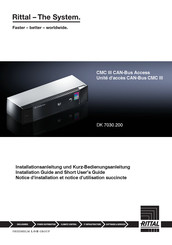 Rittal DK 7030.200 Installation Manual And Short User's Manual