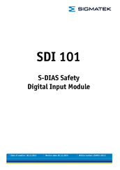 Sigmatek SDI 101 Manual