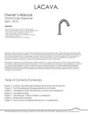 Lacava ZOOM EX13 Owner's Manual