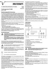 VOLTCRAFT FG 250D Operating Instructions Manual