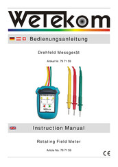 Wetekom 79 71 59 Instruction Manual