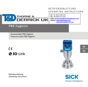 SICK PBS Hygienic Series Operating Instructions Manual