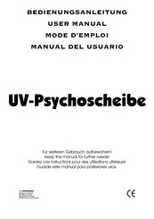 EuroLite UV-PSYCHO-WHEEL Operating Instructions Manual