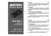 FETON MA 500.1 Installation & Operation Manual