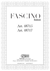 Gessi FASCINO 48715 Manual