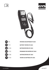 GYS BT 2010 Translation Of The Original Manual