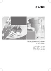 Asko ODV8127A/VS140 Instructions For Use Manual