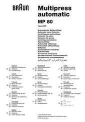 Braun MP 80 Manual