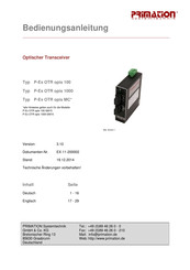 Primation P-Ex OTR opis 100-SM15 User Manual