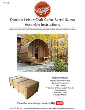 Dundalk LeisureCraft Cedar Assembly Instructions Manual