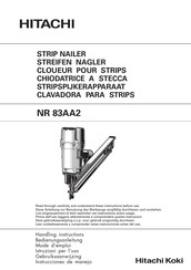 Hitachi NR 83AA2 Handling Instructions Manual