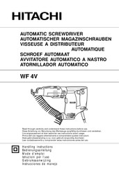 Hitachi WF 4V Handling Instructions Manual