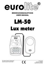 EuroLite LM-50 Lux Meter User Manual