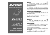 FETON MA 75.4 Installation & Operation Manual