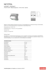 Franke ACEX9001 Installation And Operating Instructions Manual
